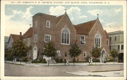 St. Simeon's P. E. Church, Pacific and Maple Aves. Postcard