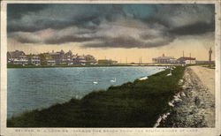 Looking Towards the Beach from the South Shore of Lake Belmar, NJ Postcard Postcard Postcard