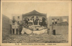 Masonic Temple from the Rear Lorain, OH Postcard Postcard Postcard