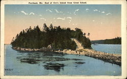 End of Orr's Island from Great Island Portland, ME Postcard Postcard Postcard