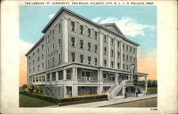 The Loraine, St. Charles Place and Beach Postcard