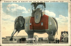 Elephant Hotel at Margate City Postcard