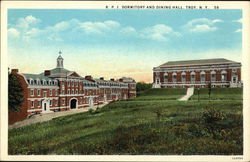 RPI Dormitory and Dining Hall Postcard