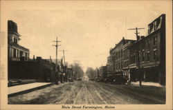 Main Street Farmington, ME Postcard Postcard Postcard