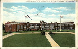 New High School Saranac Lake, NY Postcard Postcard Postcard