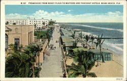 Promenade from Roney Plaza to Wofford and Pancost Hotels Postcard