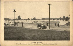 Camp Scene, Training Camp, 1917 Fort Benjamin Harrison, IN Postcard Postcard Postcard