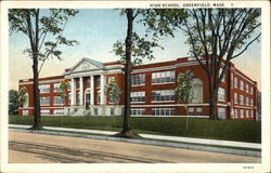 High School Greenfield, MA Postcard Postcard Postcard