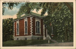 Public Library South Braintree, MA Postcard Postcard Postcard