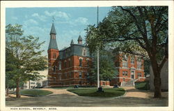 High School Beverly, MA Postcard Postcard Postcard