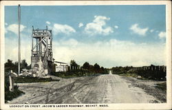 Lookout on Crest, Jacob's Ladder Roadway Becket, MA Postcard Postcard Postcard