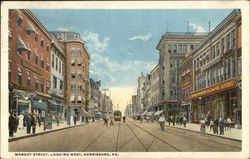 Market Street, Looking West Postcard