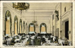 Dining Room, Penn Harris Hotel Postcard