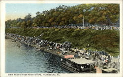 View Along River Front Steps Harrisburg, PA Postcard Postcard Postcard