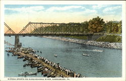 Kipona Sports on Susquehanna River Harrisburg, PA Postcard Postcard Postcard