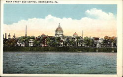River Front and Capitol Postcard