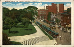 Walnut Street and Capitol Grounds Postcard