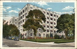 Riverview Manor, Front Street at Harris Harrisburg, PA Postcard Postcard Postcard