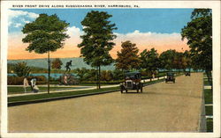 Susquehanna River Front Harrisburg, PA Postcard Postcard Postcard