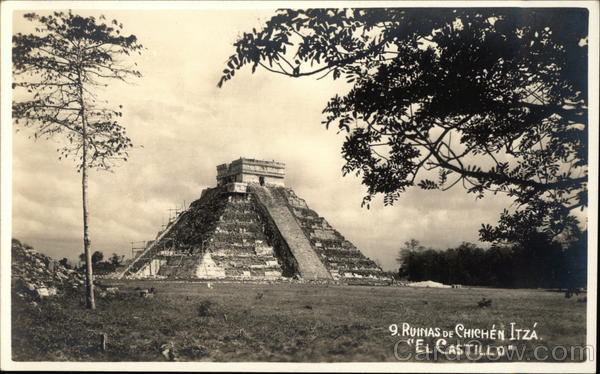 El Castillo (The Castle), among the Mayan Ruins of Chichen Itza Mexico