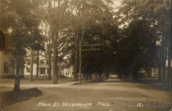 Looking Along Main Street Wilbraham Massachusetts