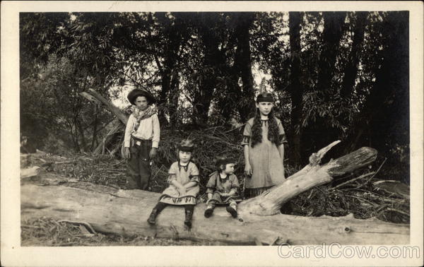 Children Playing Cowboys and Indians