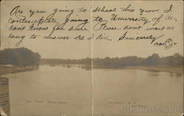 On the Tombisbee Jackson Alabama