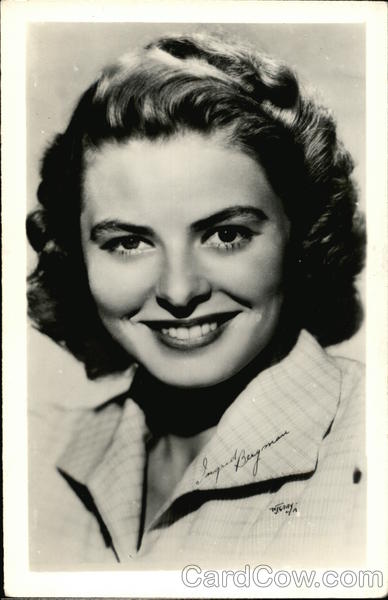 Ingrid Bergman Head Shot W. J. Gray Actresses