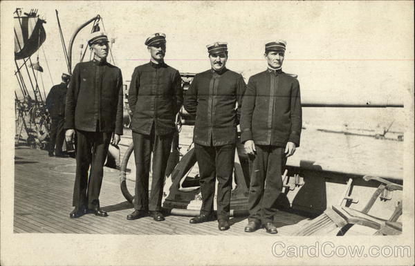 Four Sailors on Deck Navy
