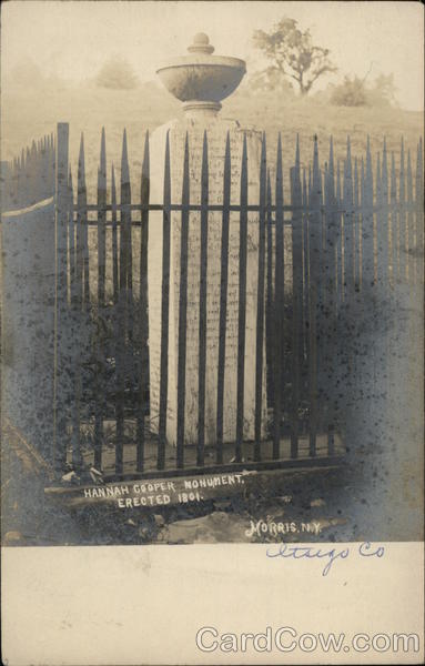 Hannah Cooper Monument Morris New York