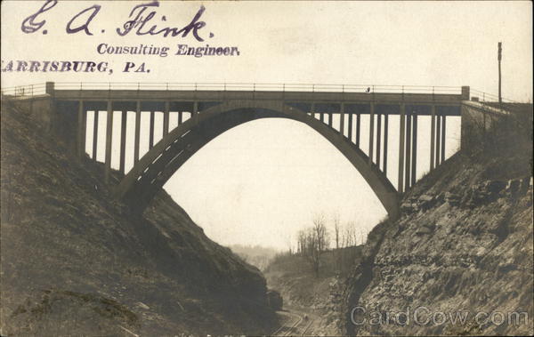 Bridge Over Train Tracks Harrisburg New York