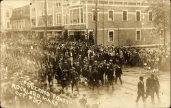 The "Second Forty" Massachusetts Volunteer Militia Marching Through Rockland Postcard