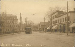 South Avenue, Showing Trollley Whitman, MA Postcard Postcard Postcard