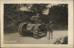 Tank Renault World War I Postcard Postcard Postcard