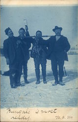 Fisherman Displaying Their Catch Postcard