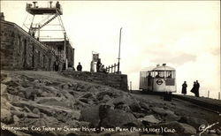 Streamline Cog Train at Summit House Pikes Peak, CO Postcard Postcard Postcard