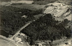 Aerial View of Moody's Cabins Postcard