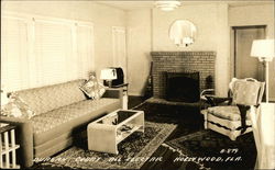 Interior View, "All Electric" Durgan Court Postcard