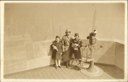 Women on Empire State Building Observation Deck Postcard