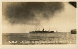 U. S. S.' 'America' and 'Harrisburg' en route to France U. S. S.' 'America' and 'Harrisburg' en route to France