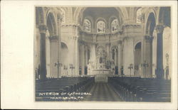 Interior of the New St. Patrick's Cathedral Harrisburg, PA Postcard Postcard Postcard