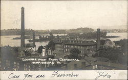 Looking West from Cathedral Harrisburg, PA Postcard Postcard Postcard