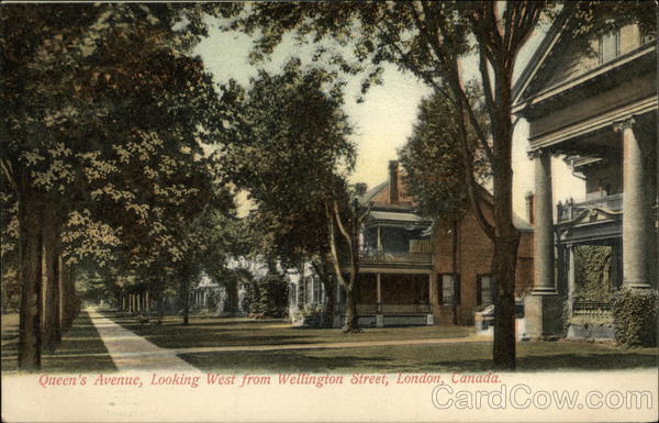 Queen's Avenue, Looking West from Wellington Street London Canada