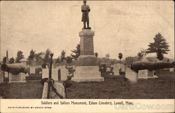 Soldiers and Sailors Monument, Edson Cemetery Lowell Massachusetts