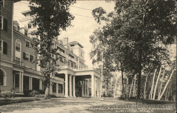Hotel Aspinwall, Main Entrance Lenox Massachusetts