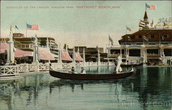 Gondolas on The Lagoon, Paragon Park Nantasket Beach Massachusetts