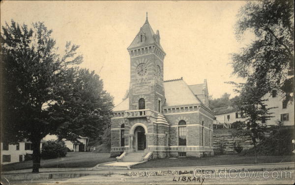 Horatio Lyon Memorial Library Monson Massachusetts
