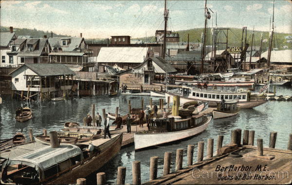 Docks at Bar Harbor Maine