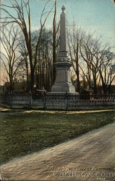 Soldiers Monument, Common Gardiner Maine