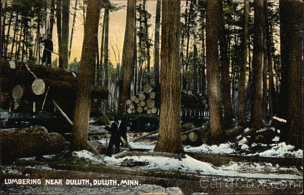 Lumbering near Duluth Minnesota